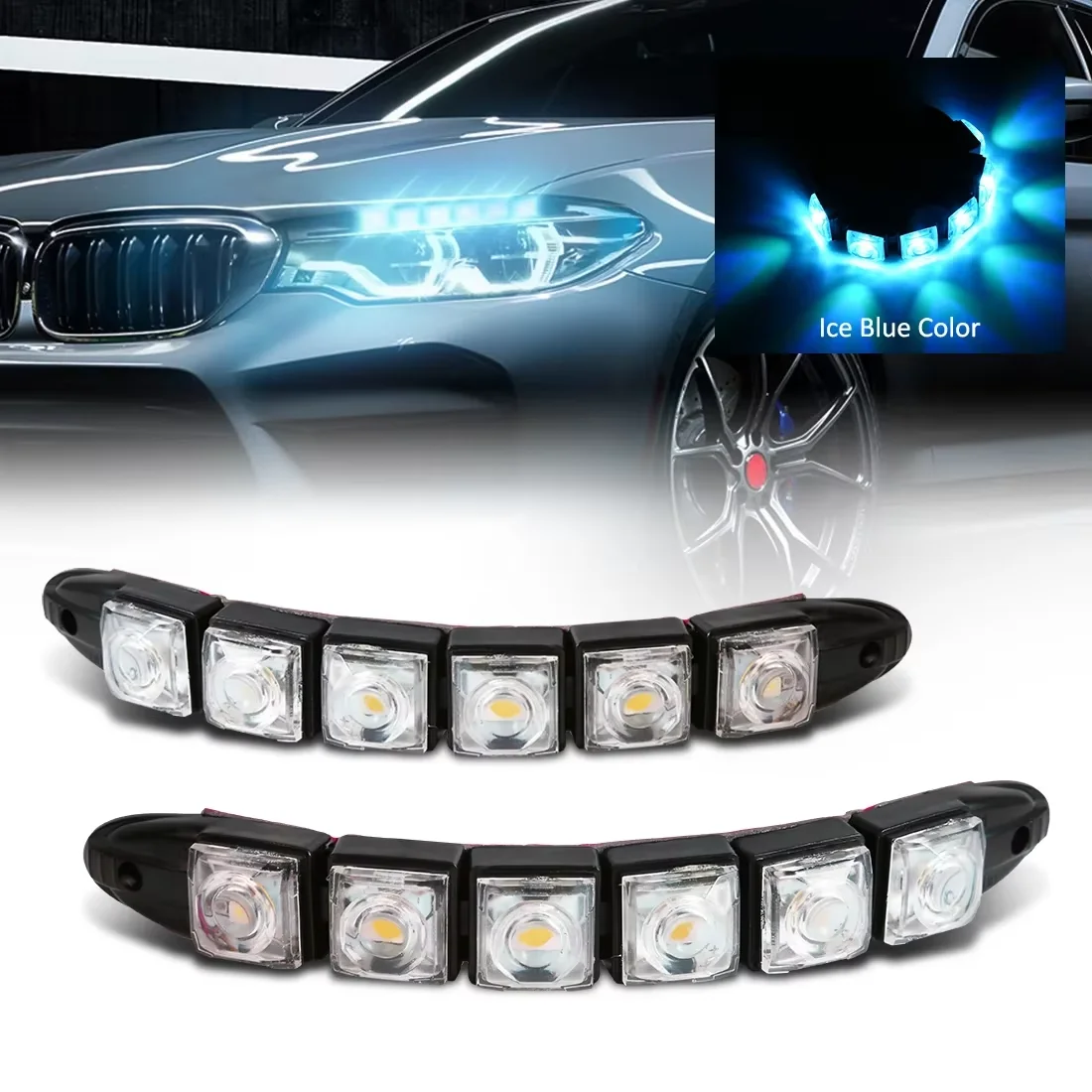 Lighting Bolt Decor - 2PCS LED impermeabile DRL Light Cars