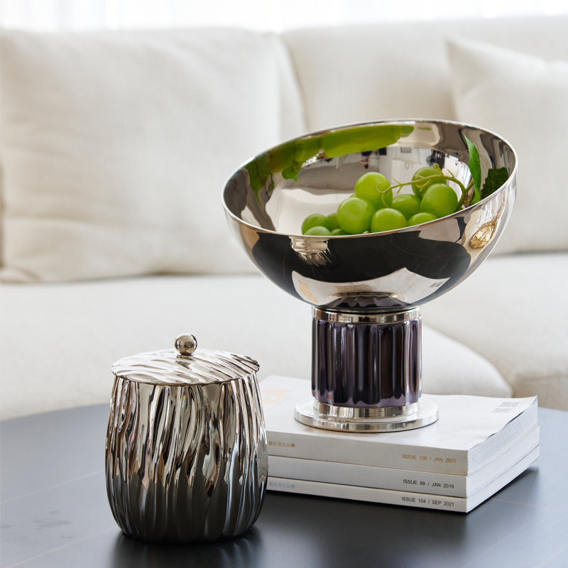 Decor Lighting India - Ciotola per frutta alta in alluminio