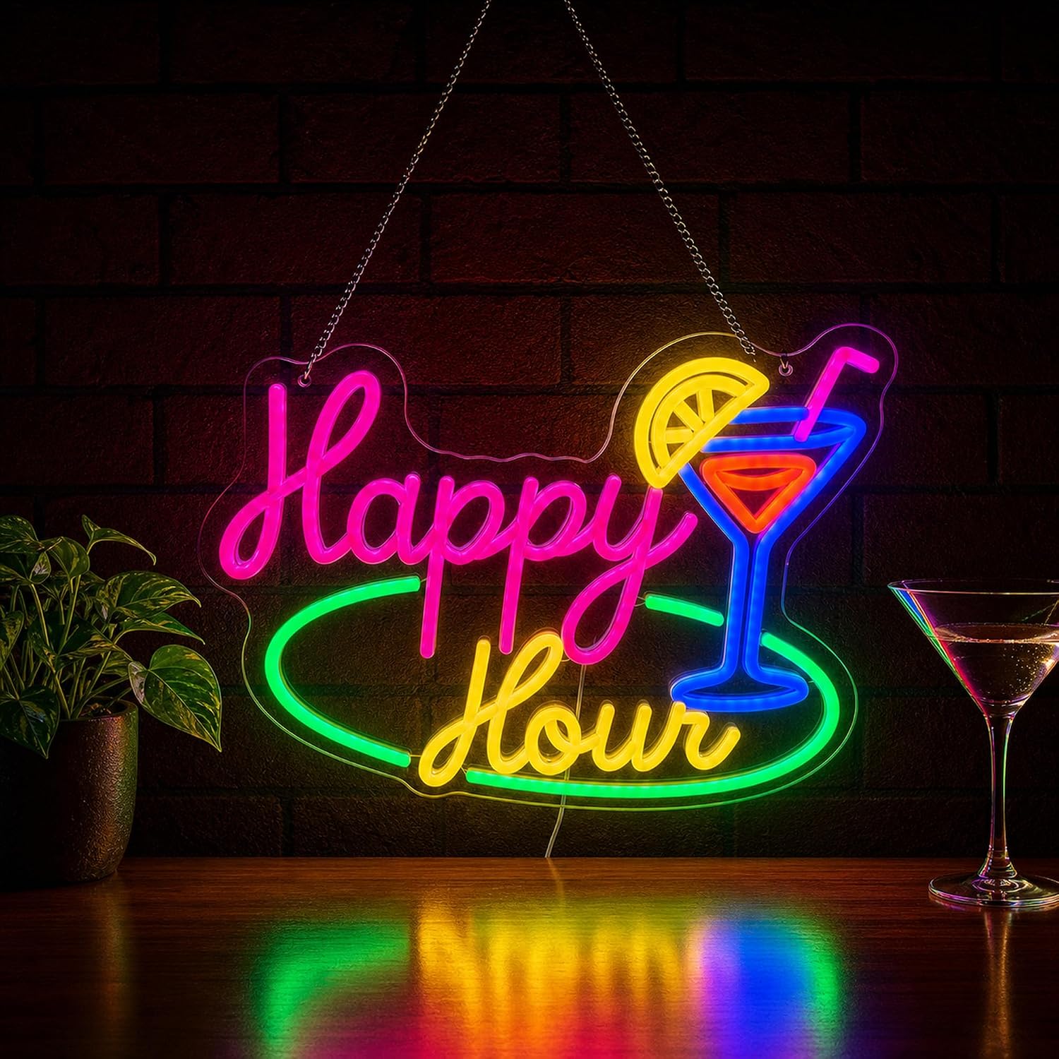 Decor Lighting Opening Hours - Insegna al Neon LED Happy Hour