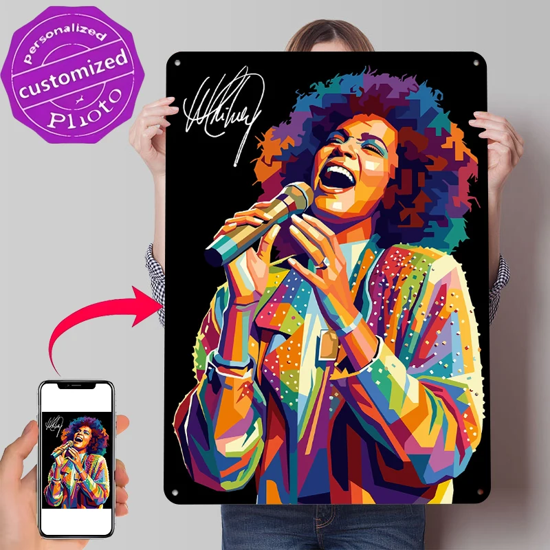 Lighting Decor Houston - Poster in Latta 3D Whitney Houston