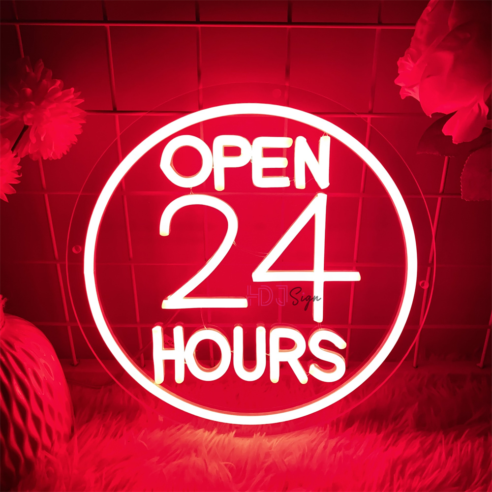Decor Lighting Opening Hours - Insegne al neon a LED aperte