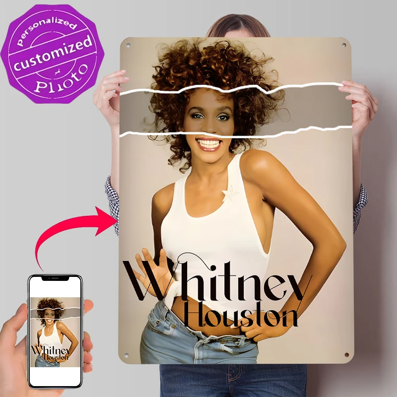 Lighting Decor Houston - Poster 3D Whitney Houston, Targhe in