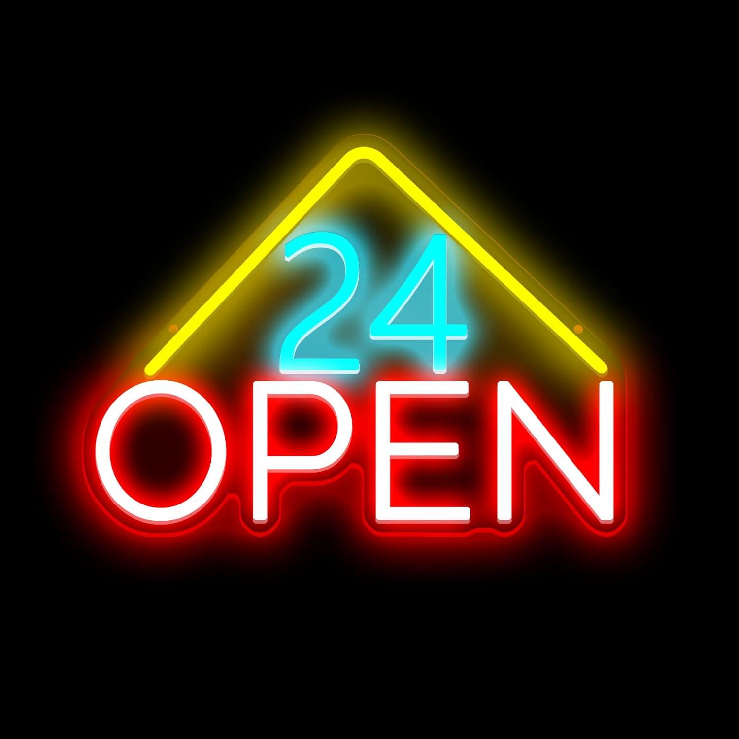 Decor Lighting Opening Hours - Insegna al Neon 'Aperto 24 Ore'