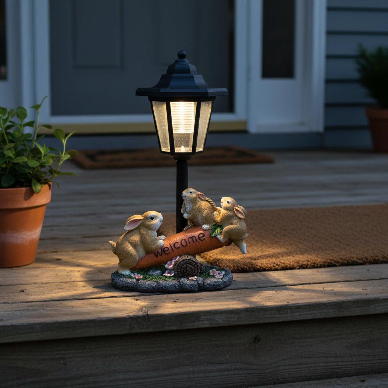 Lighting Decoration Ideas - Statua di Coniglio Solare Decorativa, Idea
