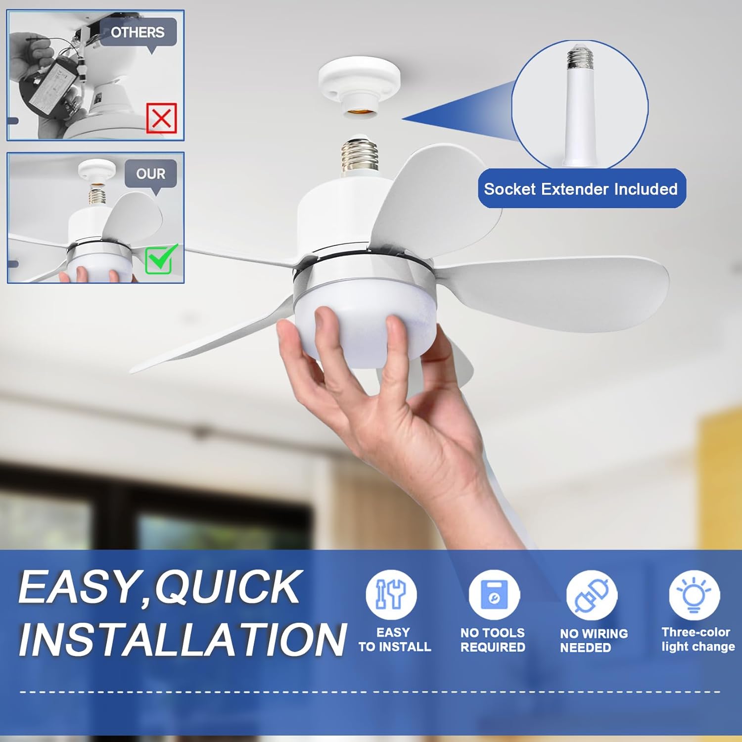 Ventilatore da soffitto con lu - Lighting Decoration For Home recensione e prezzo