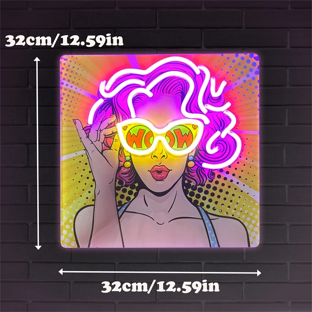 Wow Lady Pop Art LED Insegna a - Outdoor Lighting Decor Wow recensione e prezzo