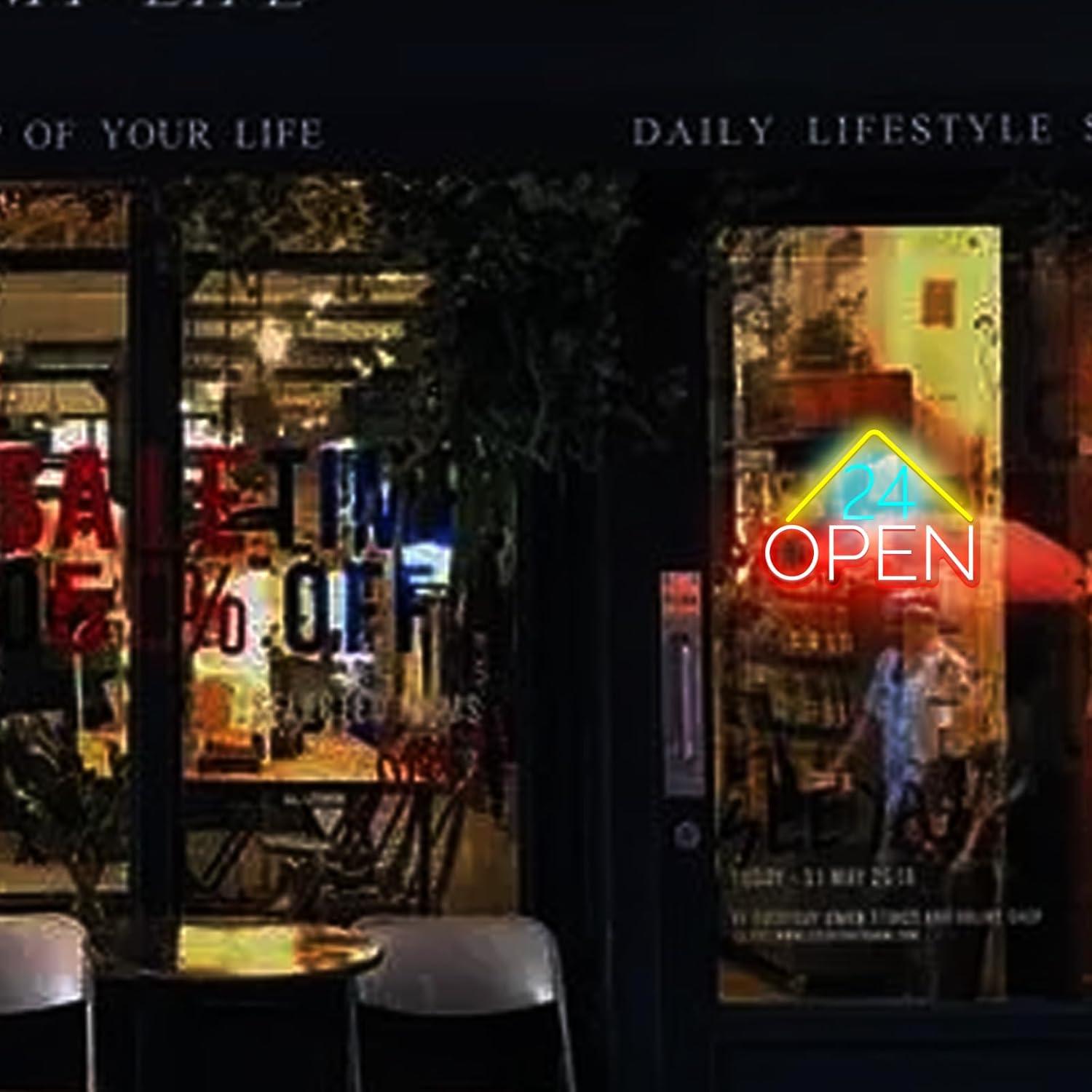 Insegna al Neon 'Aperto 24 Ore - Decor Lighting Opening Hours recensione e prezzo