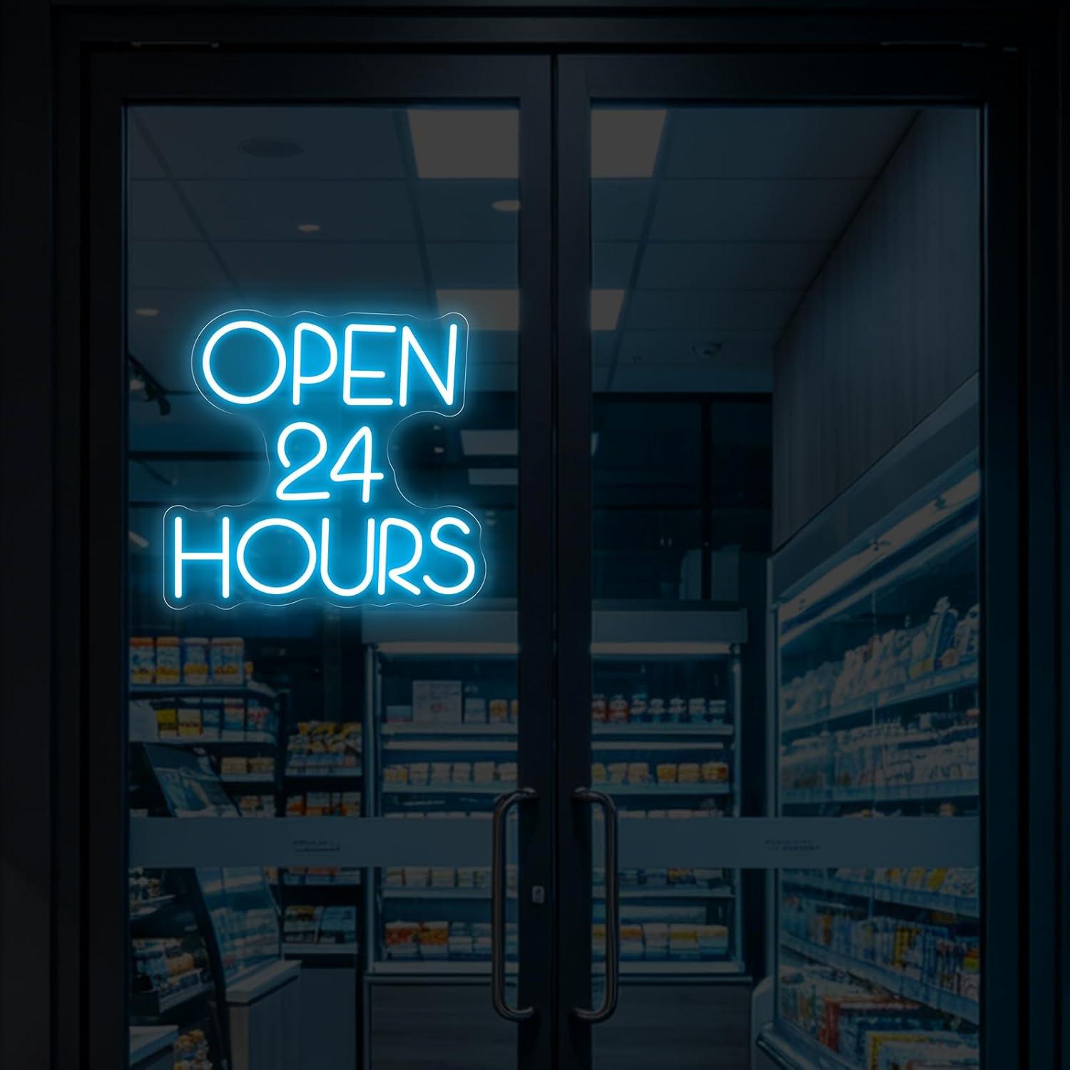 Insegna al Neon 'Open 24 Hours - Decor Lighting Opening Hours recensione e prezzo