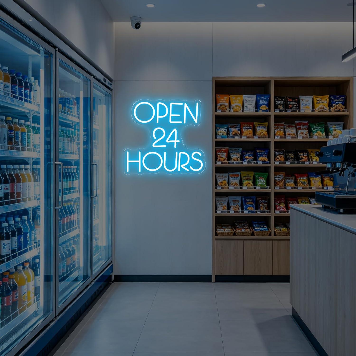Insegna al Neon 'Open 24 Hours - Decor Lighting Opening Hours recensione e prezzo