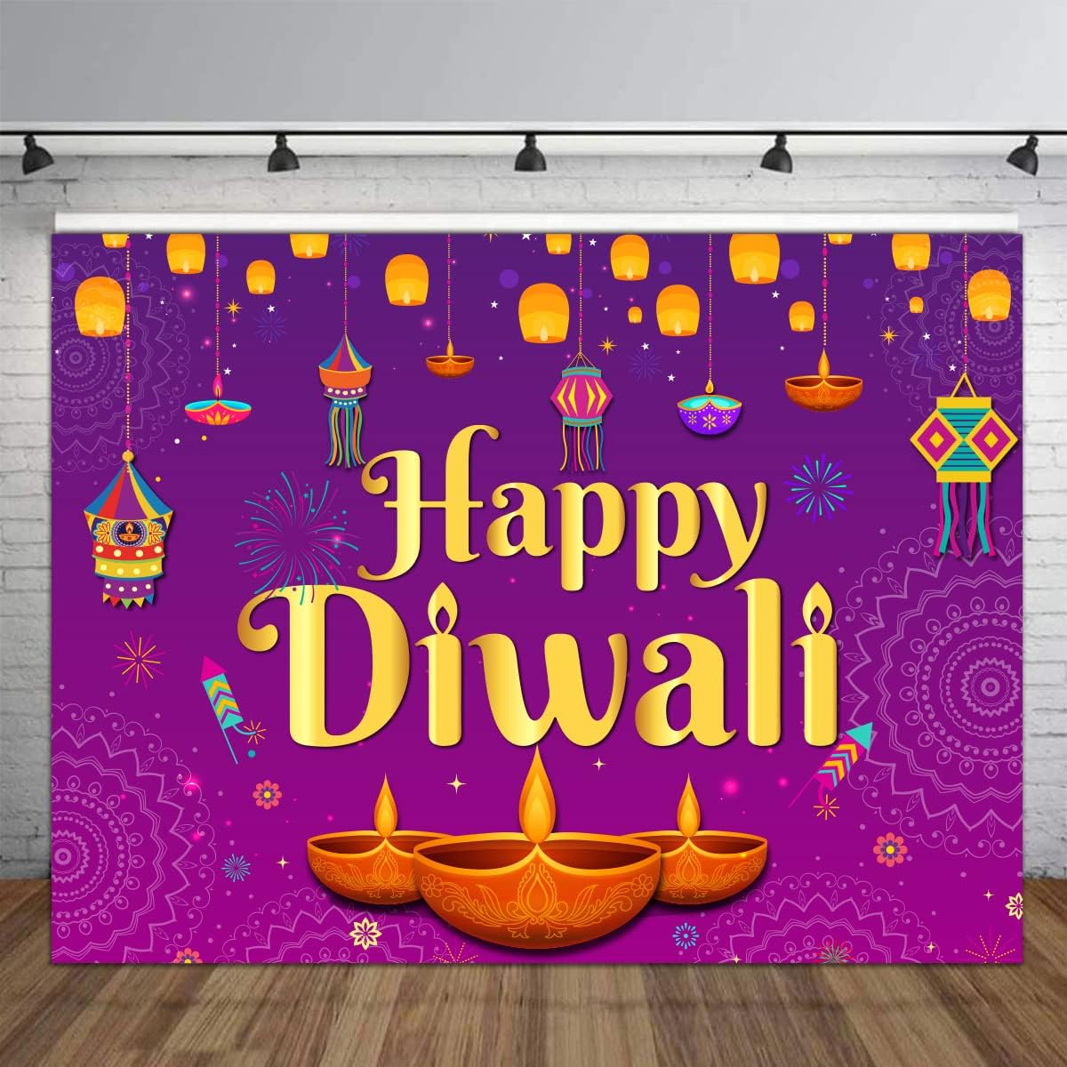 Happy Diwali Fondale 5x7ft Ara - Decor Lighting India recensione e prezzo