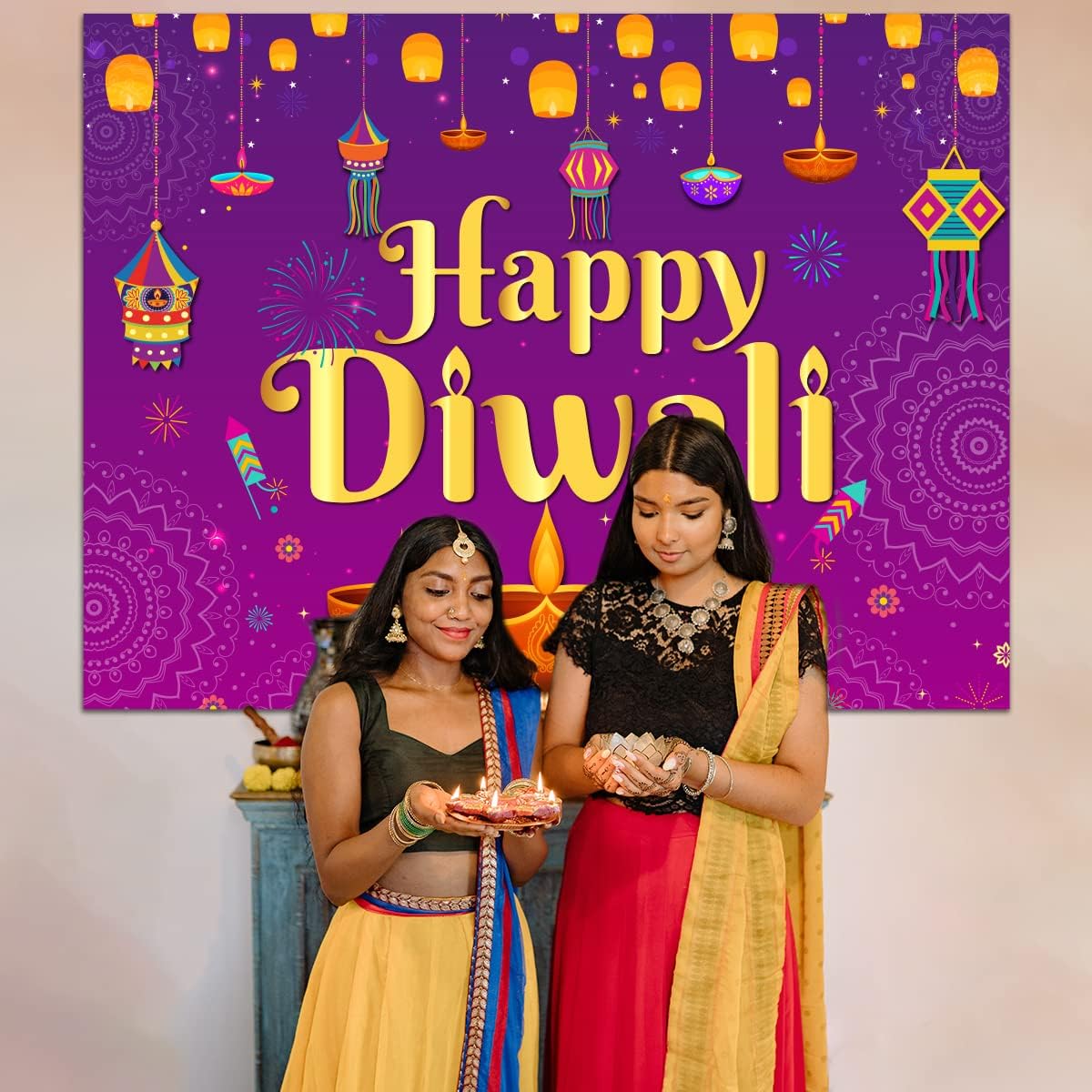 Happy Diwali Fondale 5x7ft Ara - Decor Lighting India recensione e prezzo