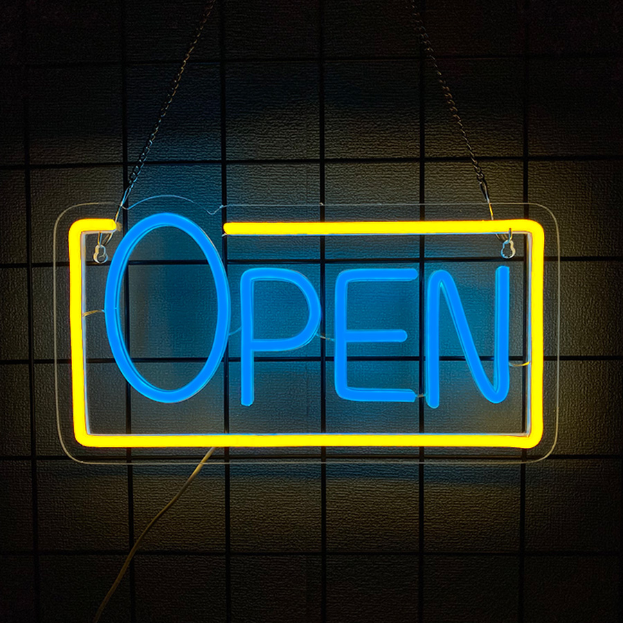 Insegna al neon a LED aperta 2 - Decor Lighting Opening Hours recensione e prezzo